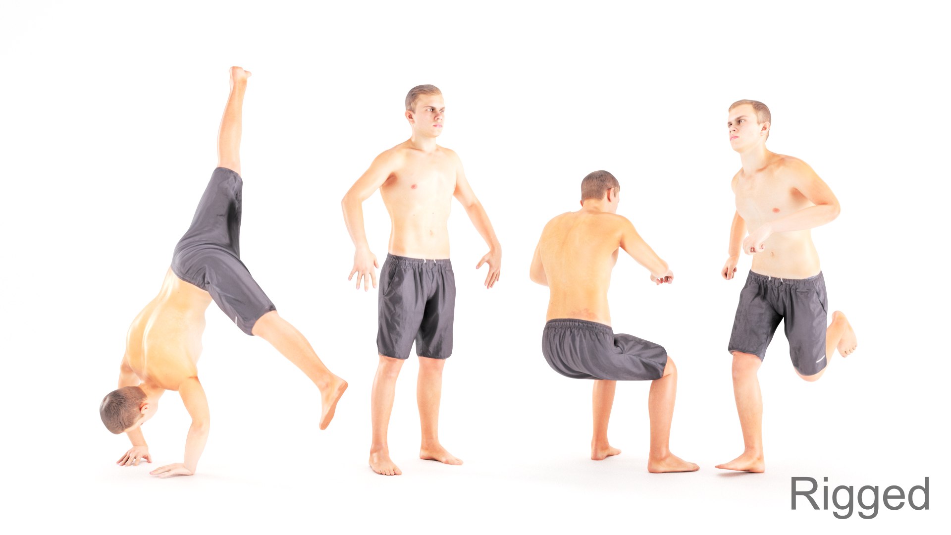3D human man rigged animation model - TurboSquid 1448807