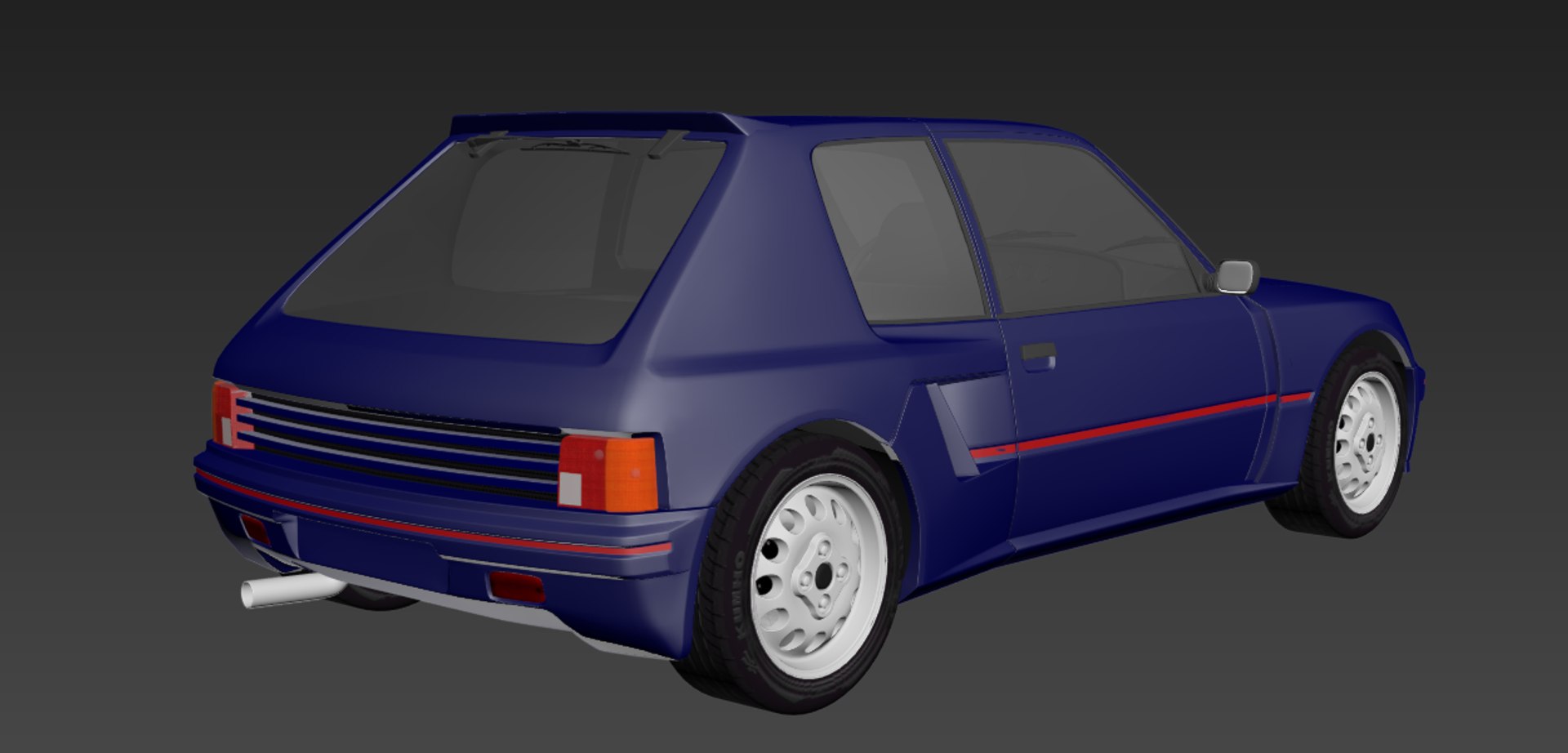 3D Peugeot 205 Turbo Model - TurboSquid 1300847