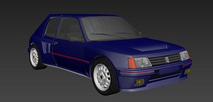 3D peugeot 205 turbo model