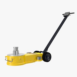 3d model floor jack yellow