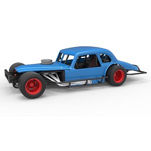 Vintage Asphalt Modified stock car V5 Scale 1 to 25 3D