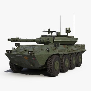 Wheeled Tank Destroyer B1 Centauro Rigged