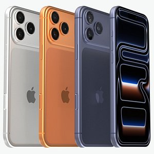 Apple iPhone 17 Pro Max All Colors 3D model