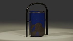 Realistic Trash Can 3D Model  Game Ready PBR Asset model