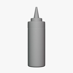 3D Sauce Bottle - Geometry Only No Textures No Materials model