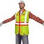 rigged worker man 3d model