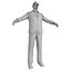 rigged worker man 3d model