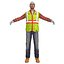 rigged worker man 3d model