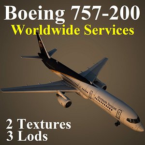 boeing 757-200 ups 3d model