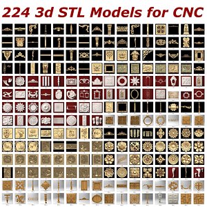 224 stl files cnc 3d 3ds
