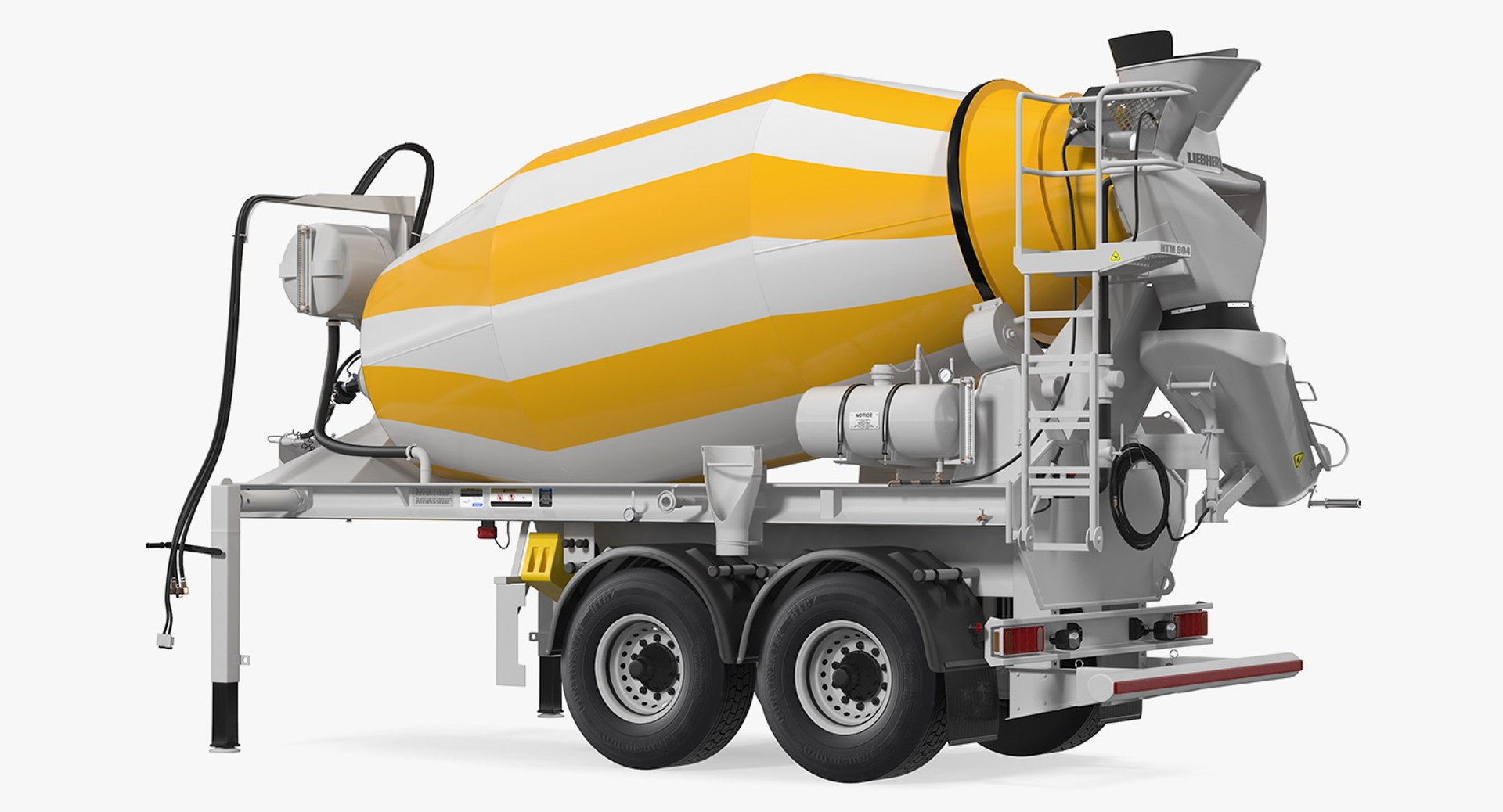 Semi Trailer Mixer Liebherr HTM 904 3D model preview