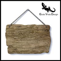 Hanging old wood board