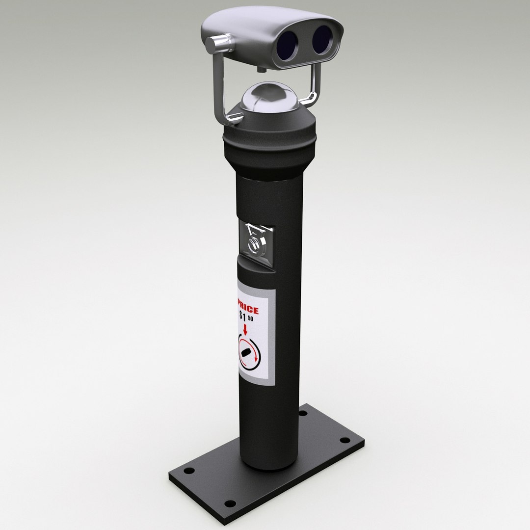3d model coin operated telescope 2