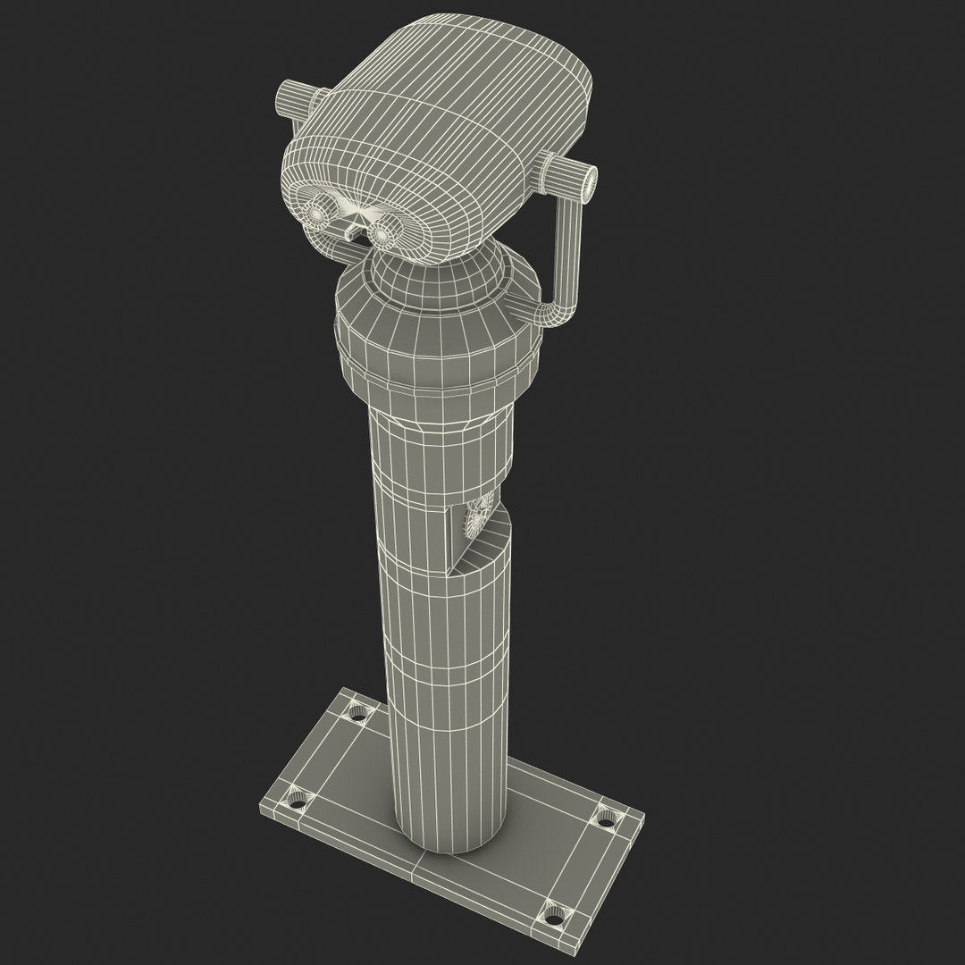 3d model coin operated telescope 2