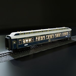 3D Orient express train - Dining model