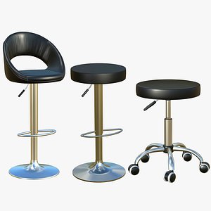 3D Bar Stool Chair V52 model