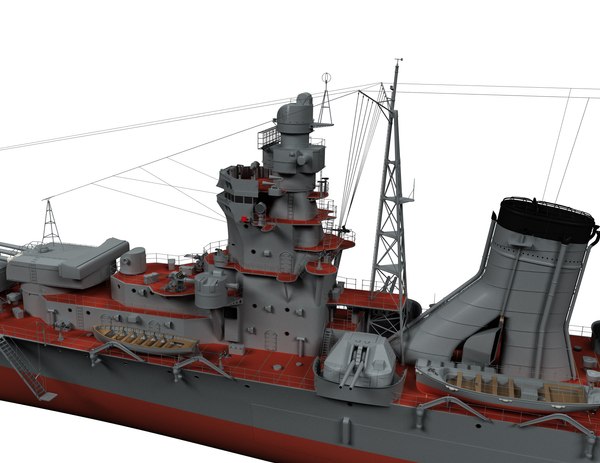 3D The japanese light cruiser Oyodo - TurboSquid 1788796