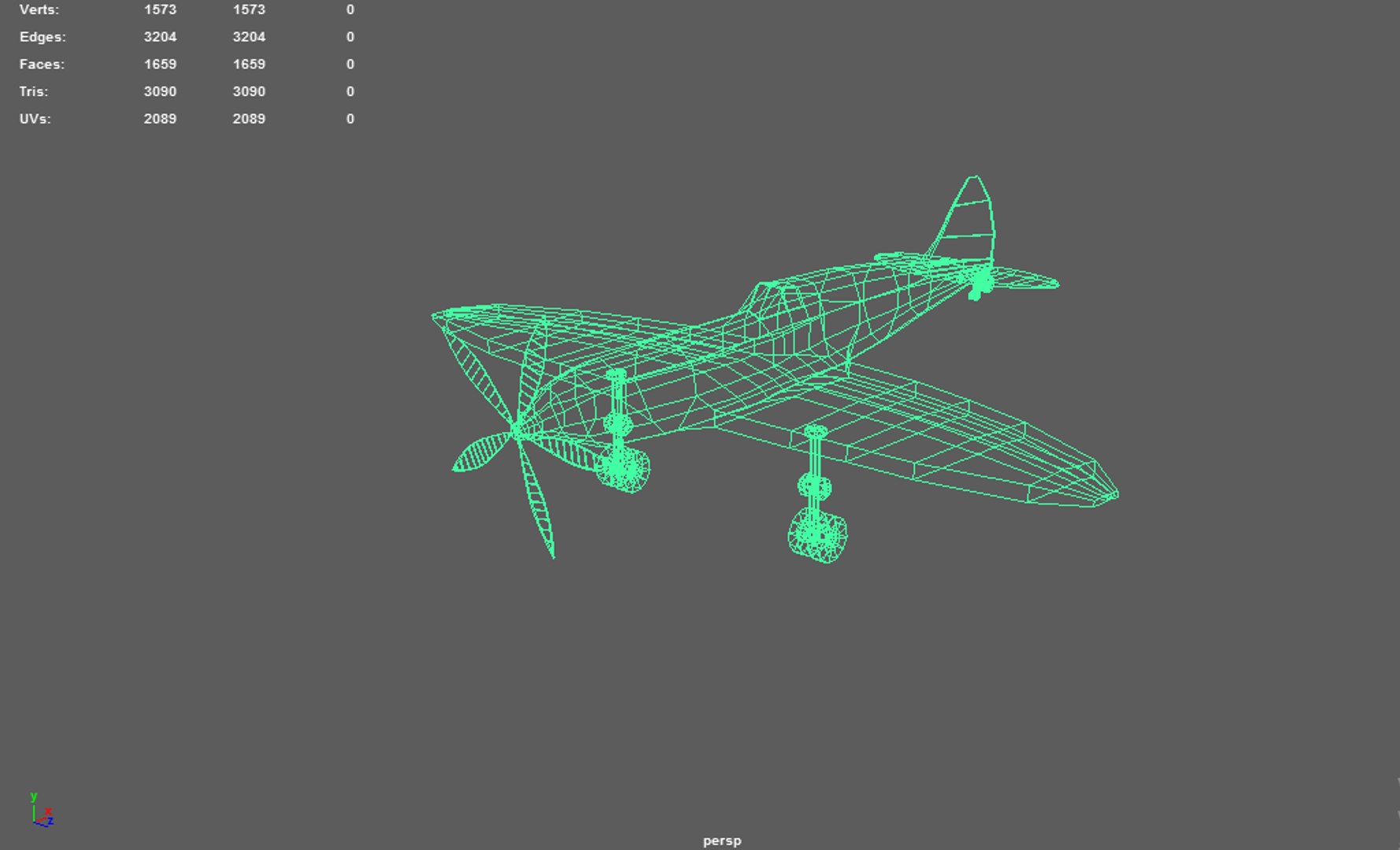 3D Airplane01 Low-poly Model - TurboSquid 1574065