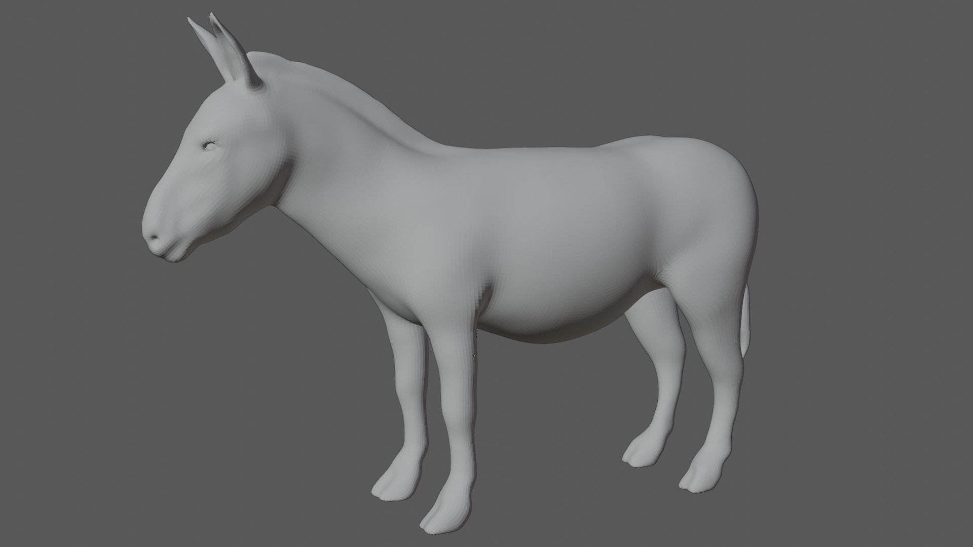 Rigged Low Poly Donkey 3D Model - TurboSquid 1763136