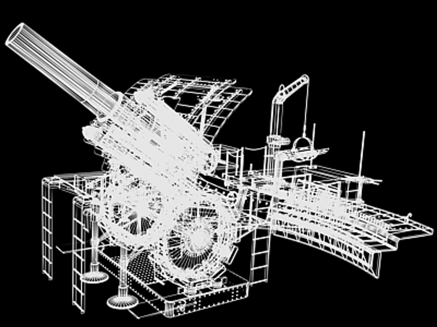 German Trench Howitzer 3d Model