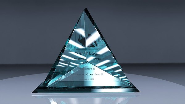 3d obj award glass
