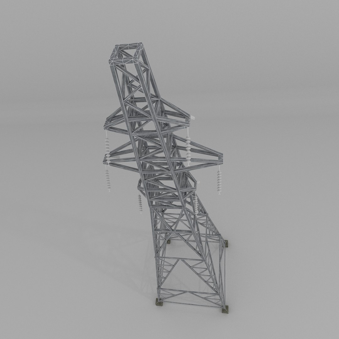 Column Power Lines 3ds