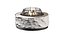 Round Fireplace Rough white stone