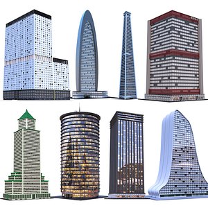 3D skyscraper building architecture
