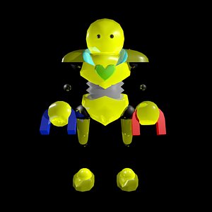 3D robot character model