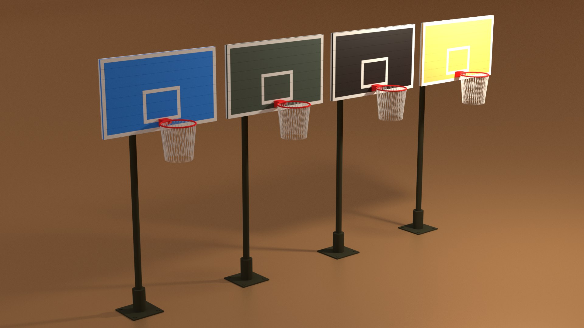 3D Street Outdoor Basketball Hoop Model TurboSquid 2016353