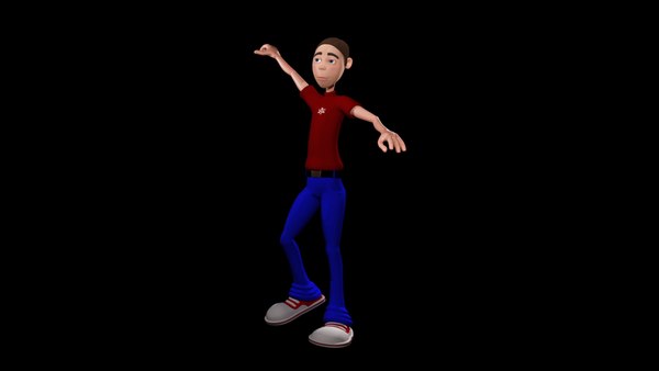 3D boy cartoon model