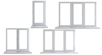 4 types of plastic windows - white