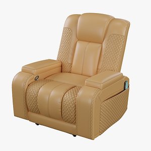 Single Seater Recliner Leather 3D model