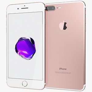 realistic apple iphone 7 3d model