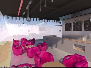 3D cafe chairs