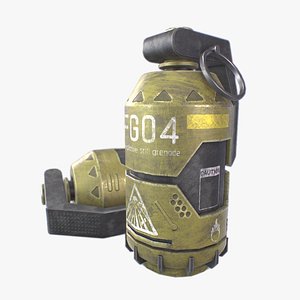 3D model Scifi grenade