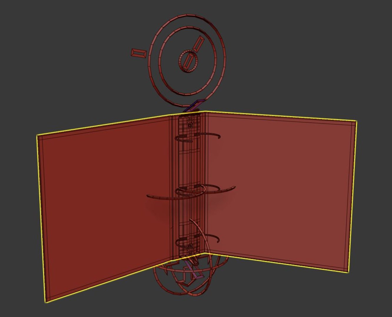 rigged wired 3 ring 3d model