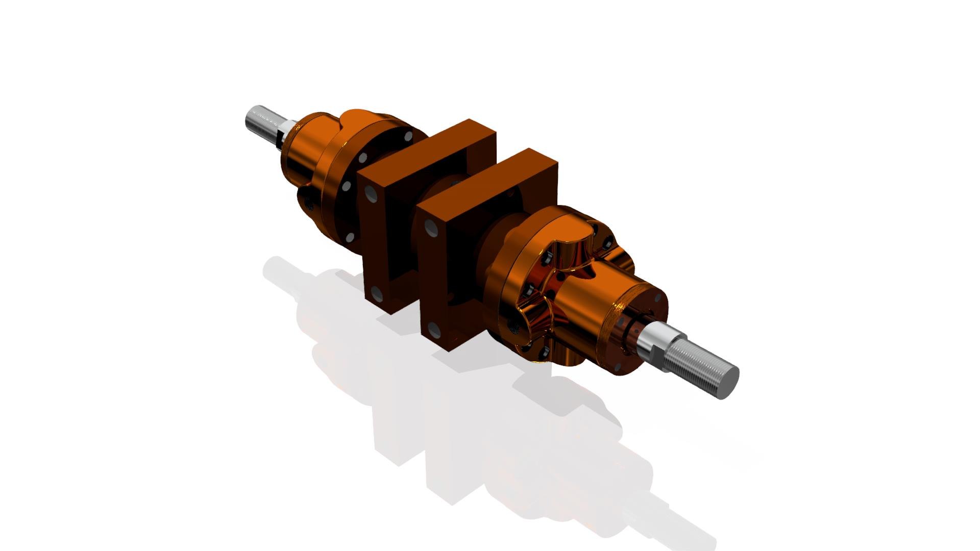 modèle 3D de cylindre simple effet avec double vastet - TurboSquid 2156499