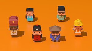 Low-poly Cartoon Character 3D model