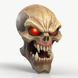 Stylized Cartoon Skull 2 3D