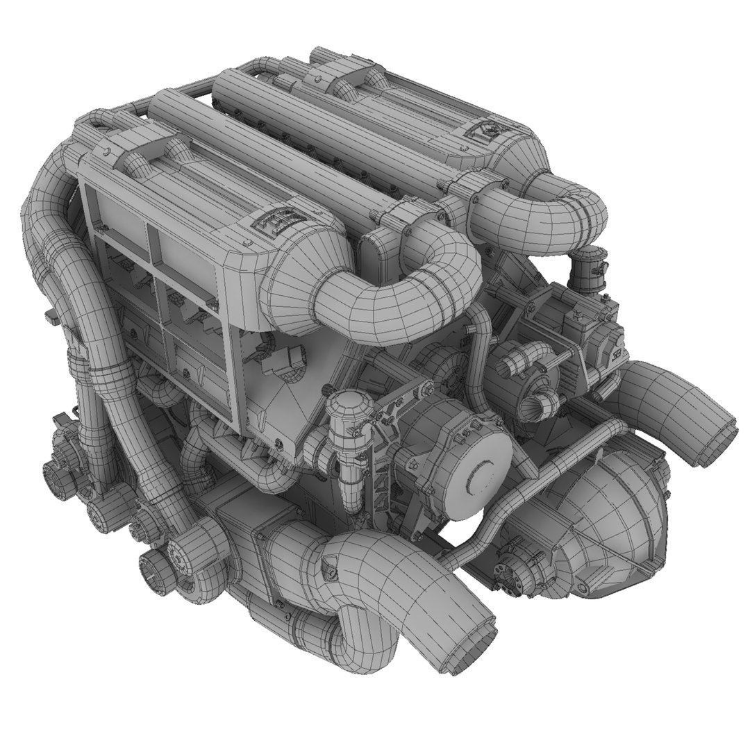Bugatti Veyron W16 Engine CAD Model - 3DCADBrowser