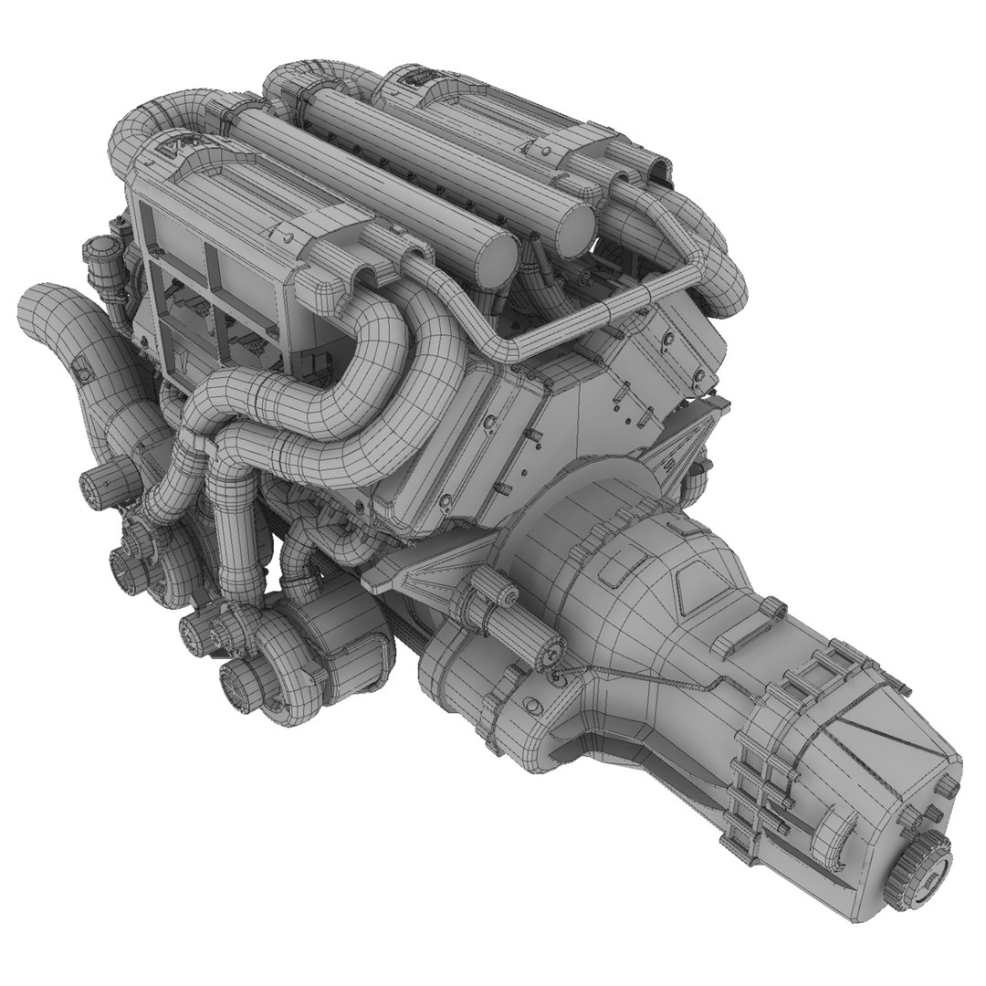 3D W16 Engine Bugatti Veyron Model - TurboSquid 1408771