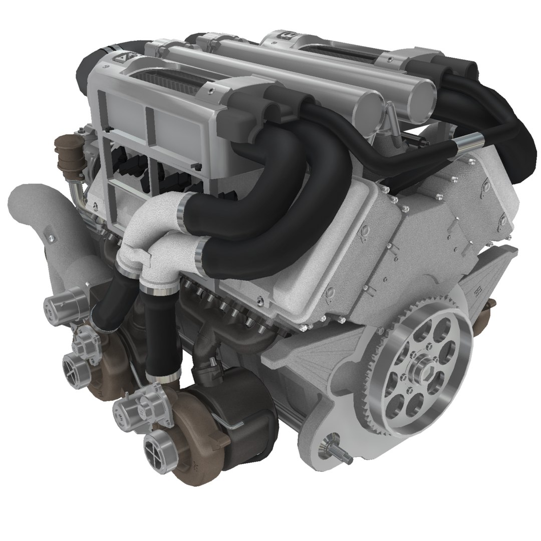 3D W16 Engine Bugatti Veyron Model - TurboSquid 1408771