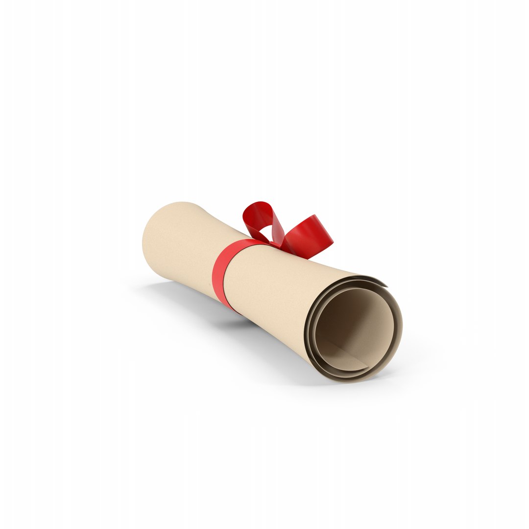 Scroll Certificate 3D Model - TurboSquid 2046123