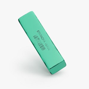 Stained green school eraser model