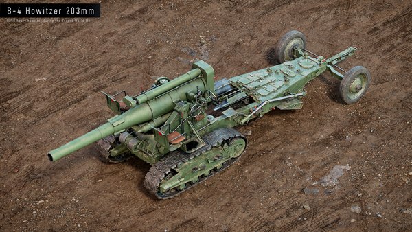 3D Rigged B-4 Howitzer Gameready - TurboSquid 1655591