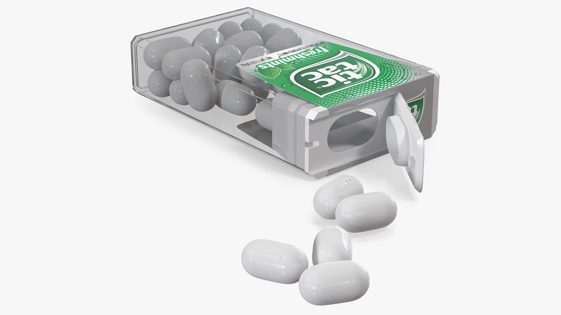 Spilled Tic Tac Freshmints Breath Mints 3D model preview