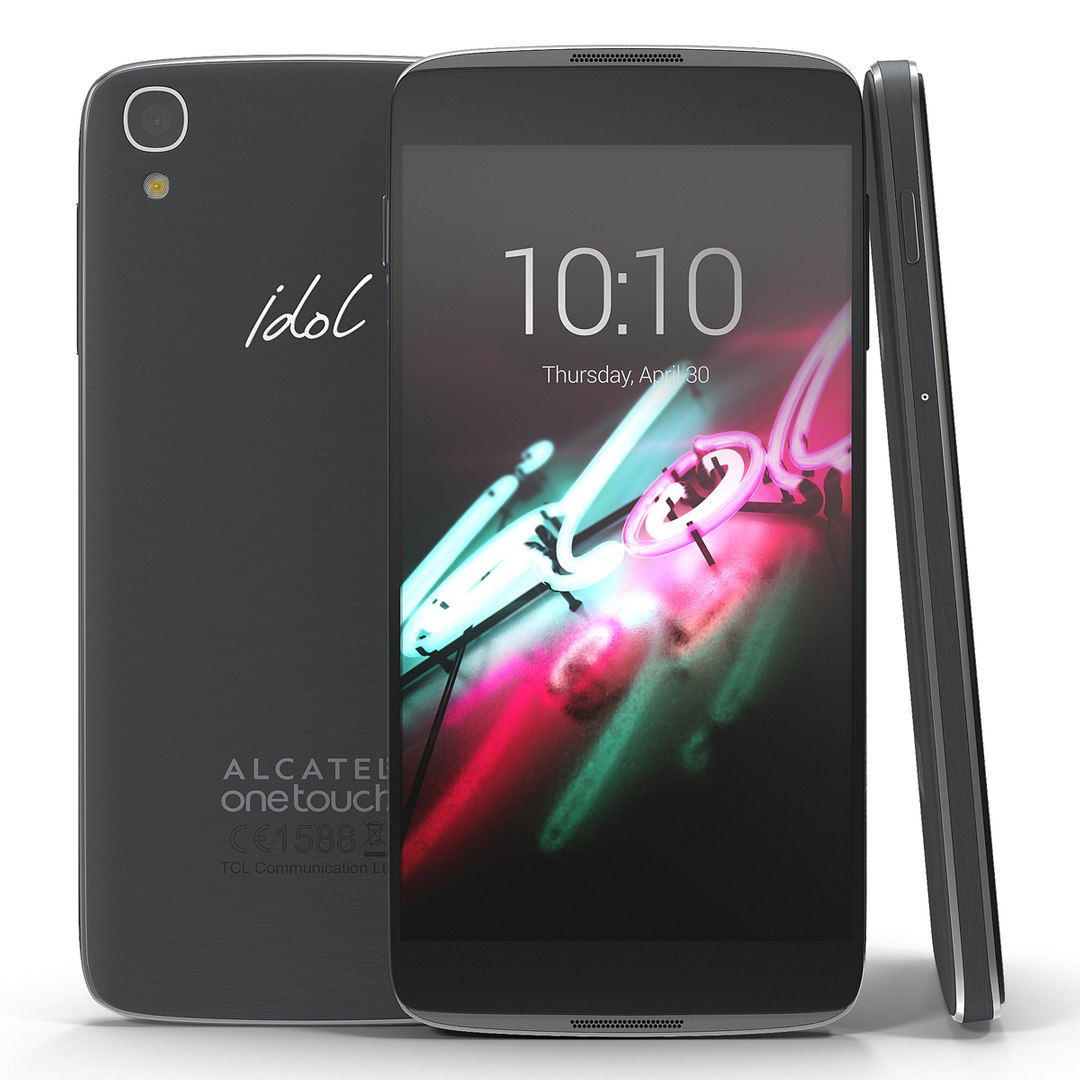 Alcatel OneTouch Idol 3 Black 3D model preview