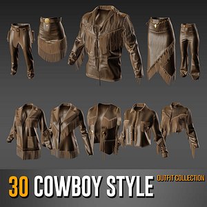 30 Cowboy Style Wear Collection- VOL 20 3D model