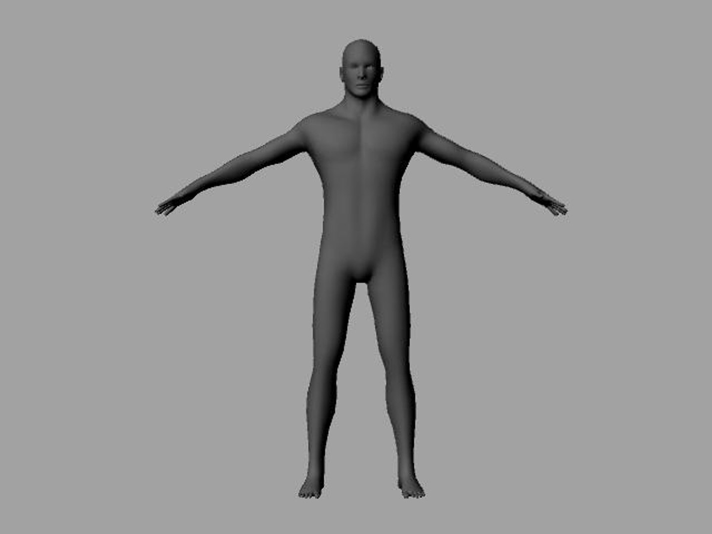 base mesh human male 3d obj